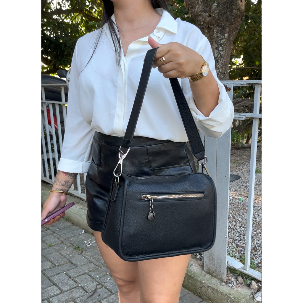 Bolsa Cruzada de Piel Milane