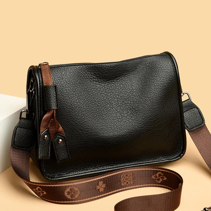 Bolsa Cruzada de Piel Milane