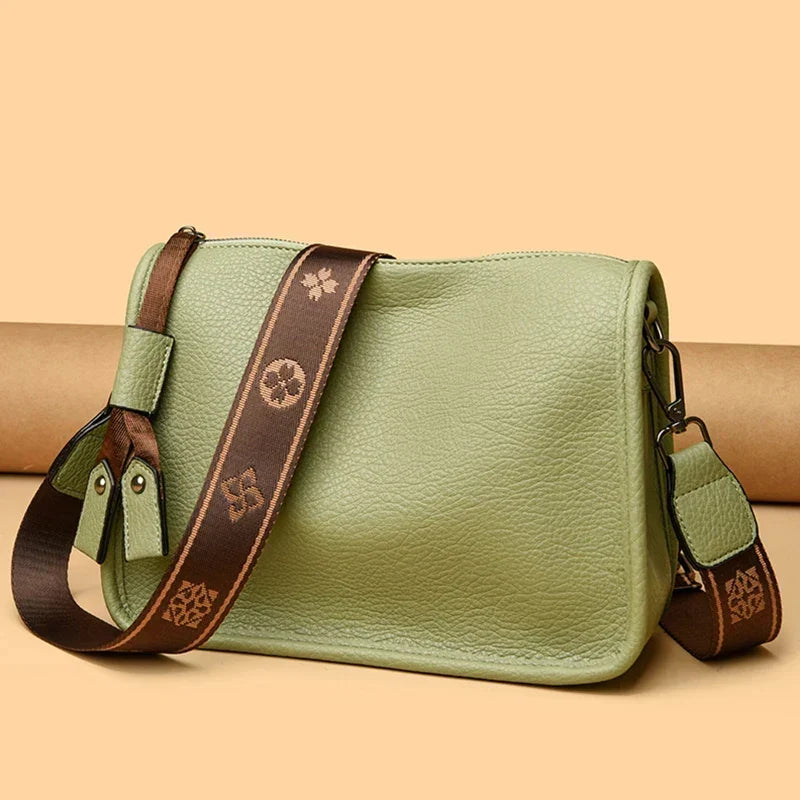 Bolsa Cruzada de Piel Milane
