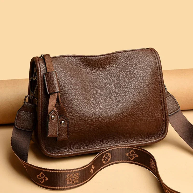 Bolsa Cruzada de Piel Milane