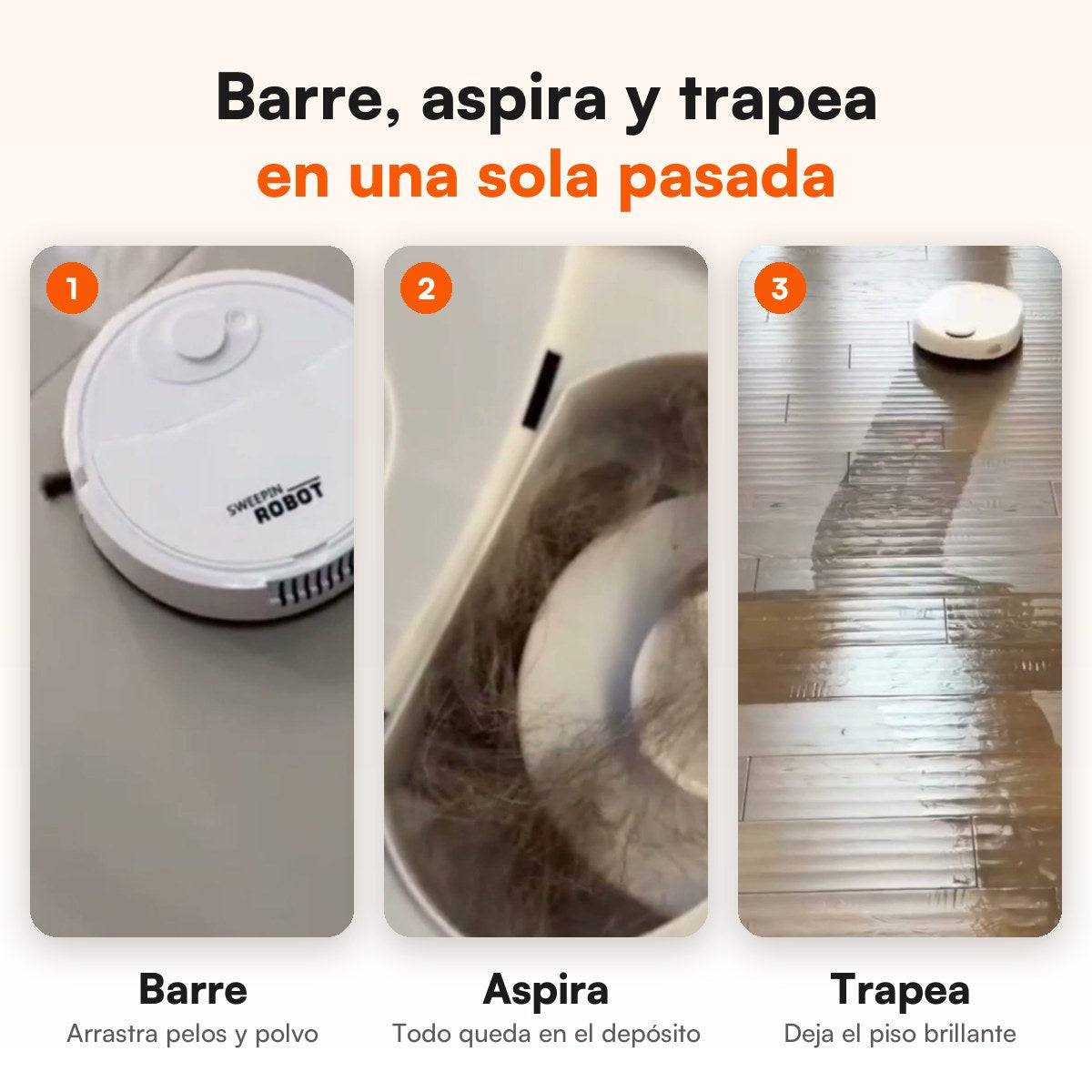 Robot Aspiradora Clean G 3 en 1 — Tu Piso Limpio Sin Esfuerzo [COMPRA 1 Y LLÉVATE 2]
