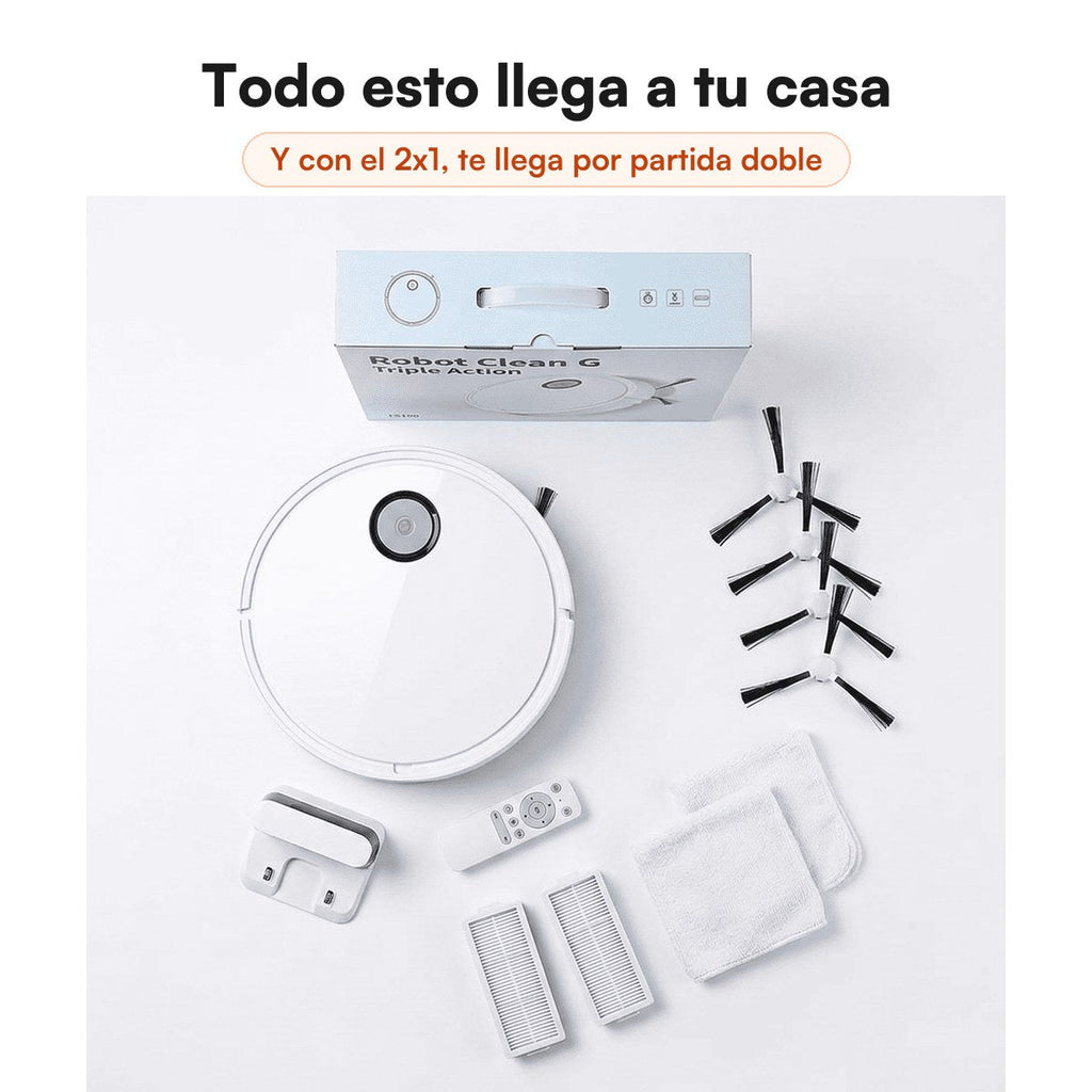 Robot Aspiradora Clean G 3 en 1 — Tu Piso Limpio Sin Esfuerzo [COMPRA 1 Y LLÉVATE 2]