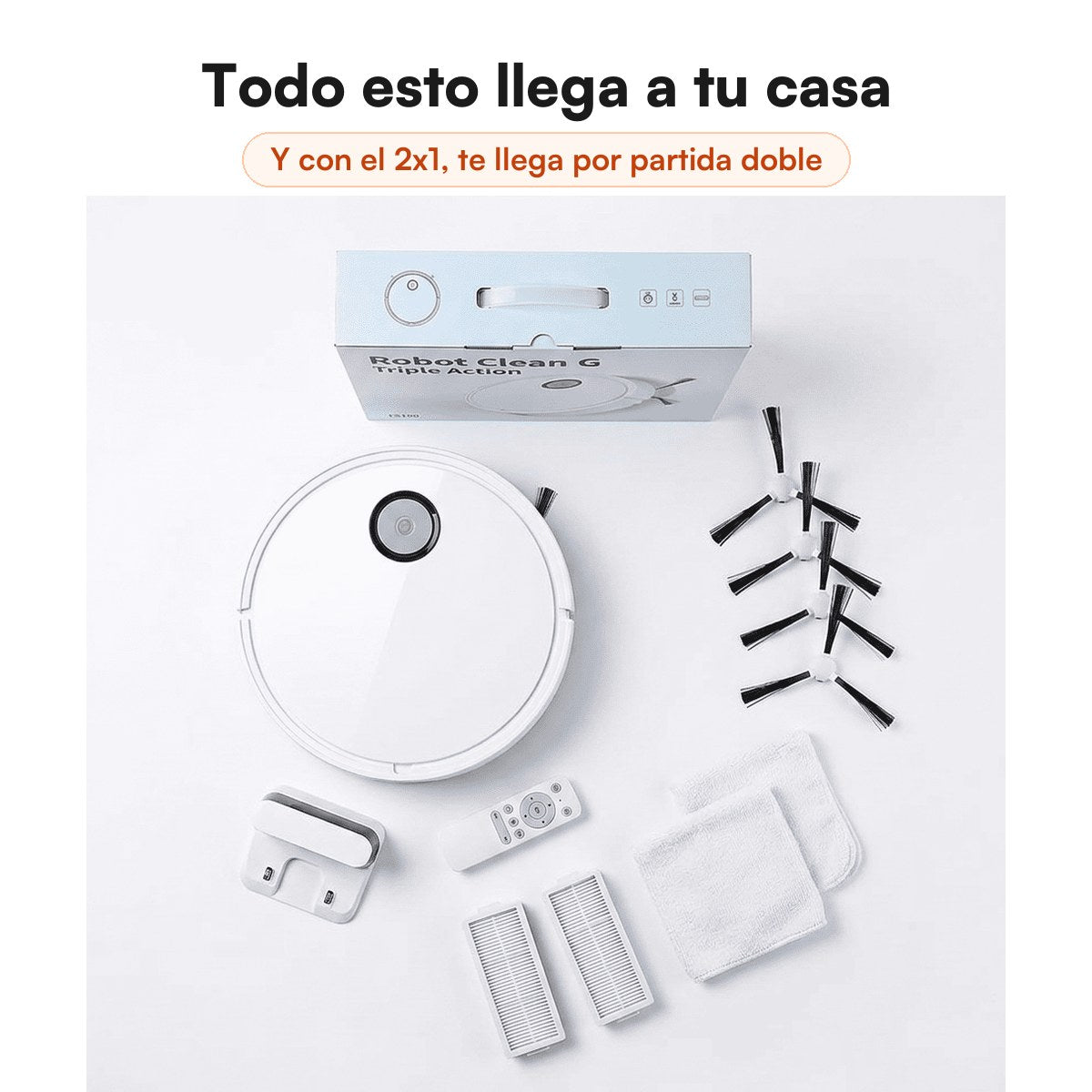 Robot Aspiradora Clean G 3 en 1 — Tu Piso Limpio Sin Esfuerzo [COMPRA 1 Y LLÉVATE 2]