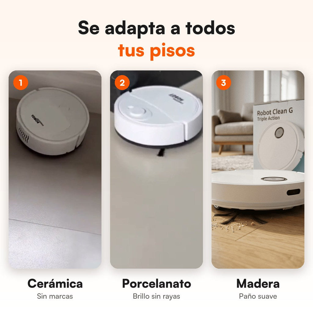 Robot Aspiradora Clean G 3 en 1 — Tu Piso Limpio Sin Esfuerzo [COMPRA 1 Y LLÉVATE 2]