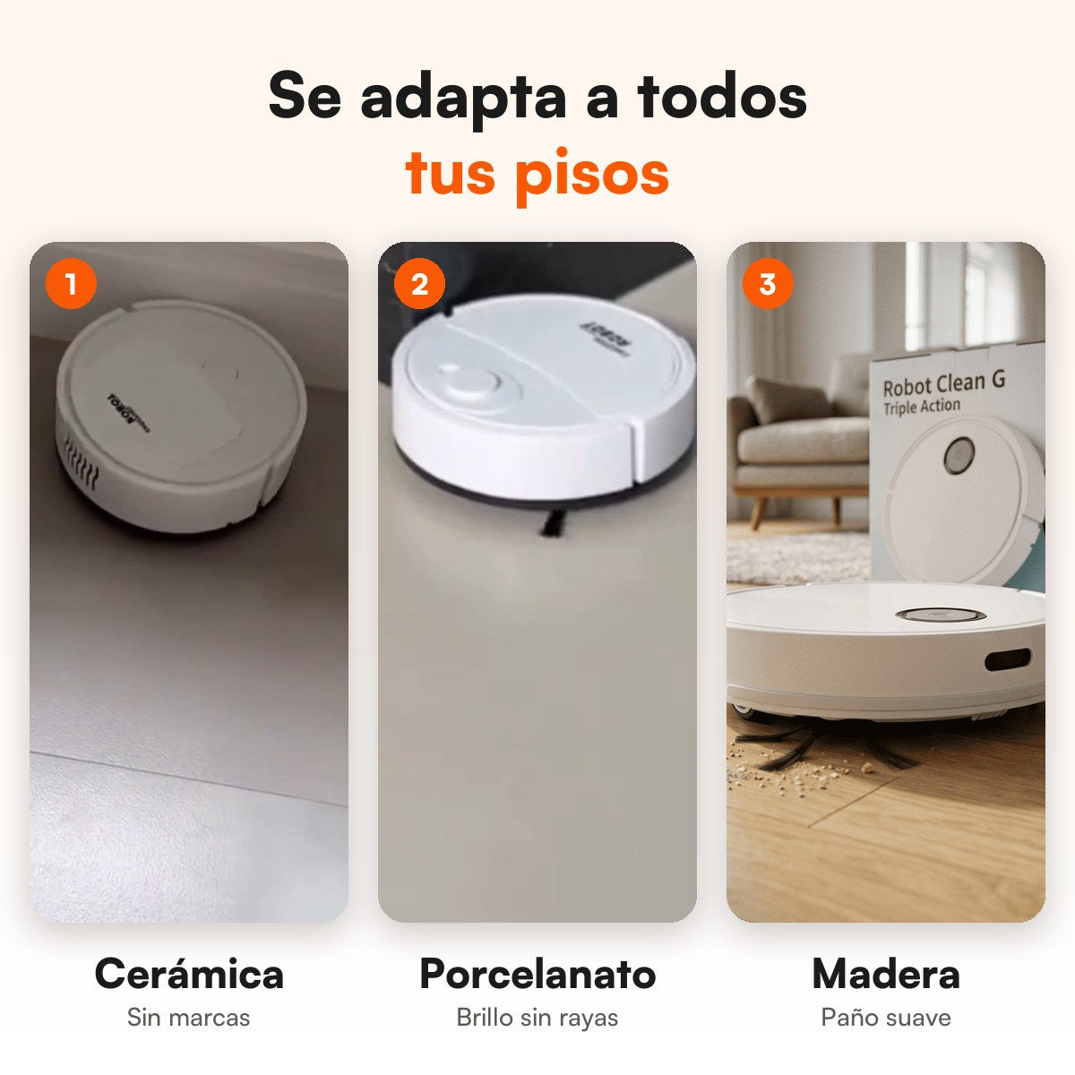 Robot Aspiradora Clean G 3 en 1 — Tu Piso Limpio Sin Esfuerzo [COMPRA 1 Y LLÉVATE 2]
